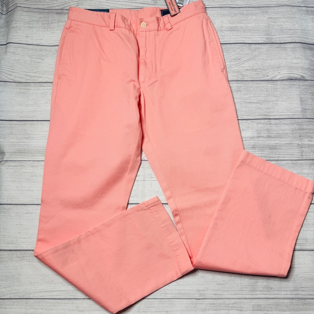 Vineyard Vines Slim Fit Club Pants Shrimp Pink Men’s Size 32x34‎ NWT